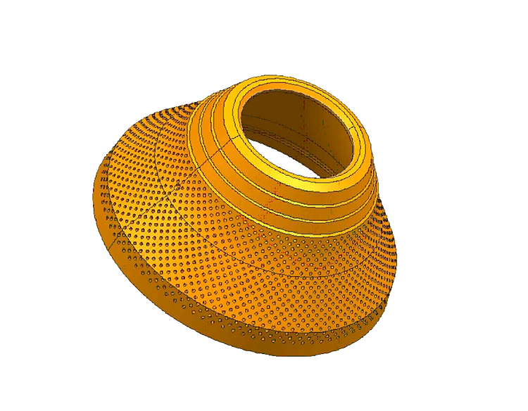 Titanium carbide inlay cone crusher liners