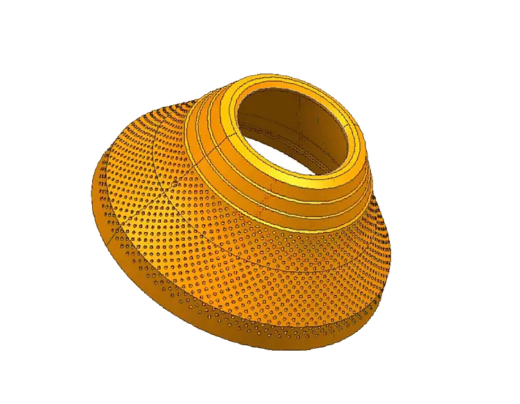 Titanium carbide inlay cone crusher liners