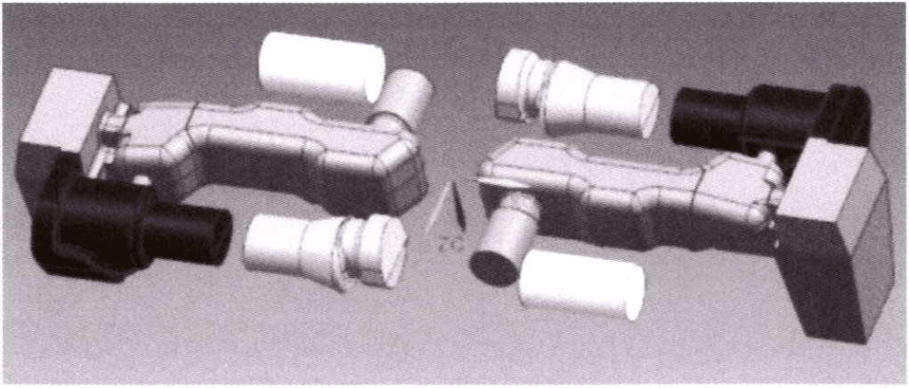 Fig. 5 Sand core diagram of track pad casting