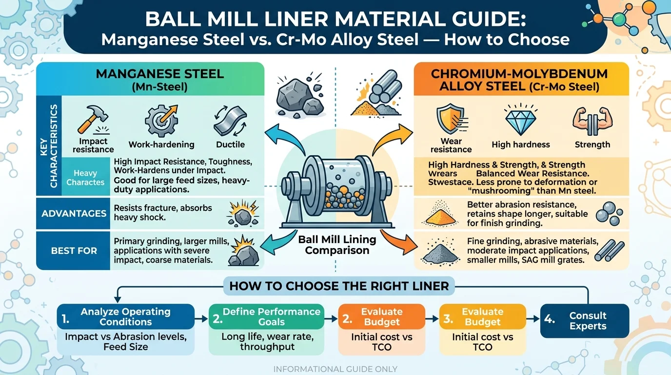Ball Mill Liner Material Guide Manganese Steel vs