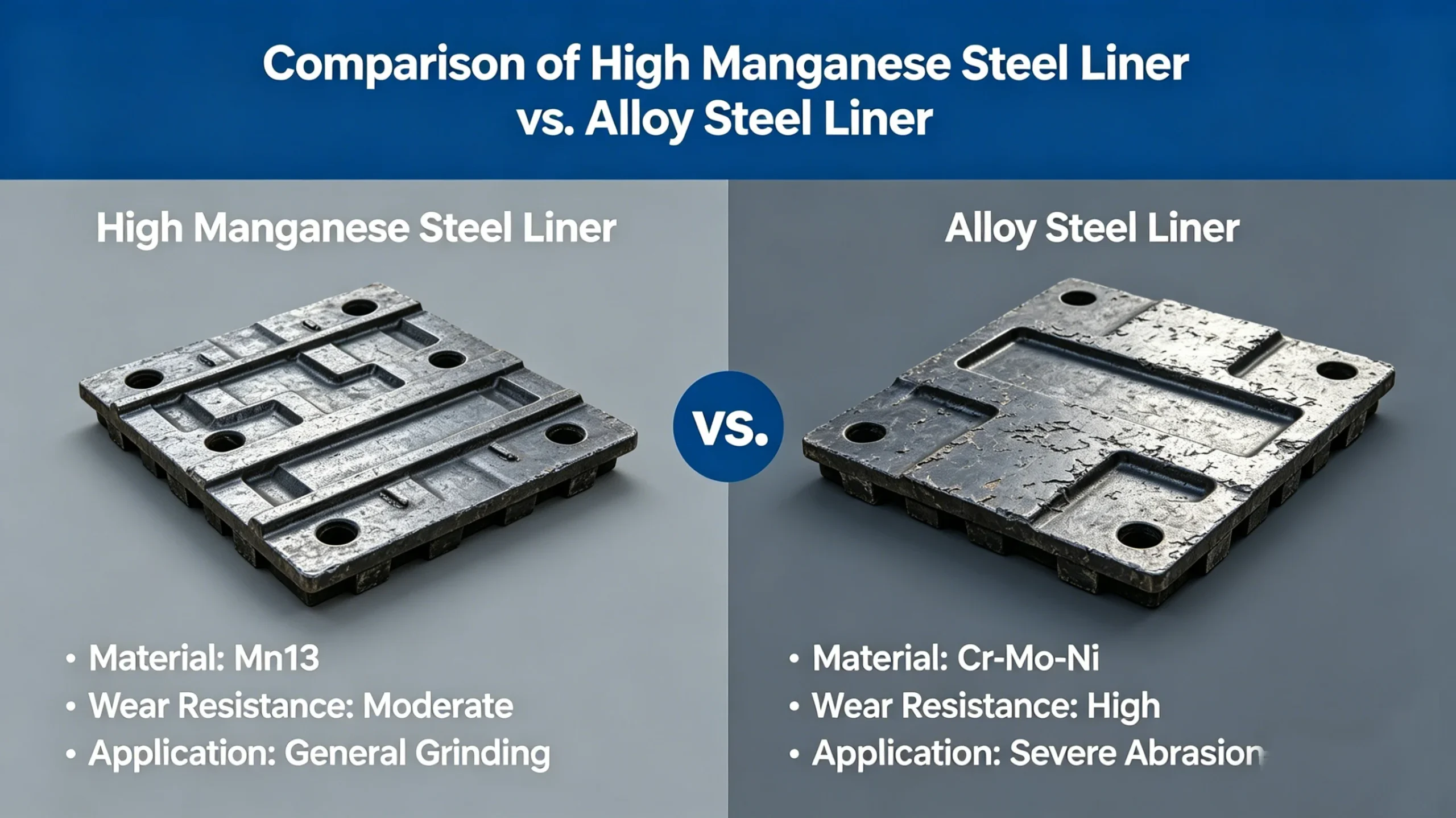 Comparison Between High Manganese Steel Liner and Alloy Steel Liner