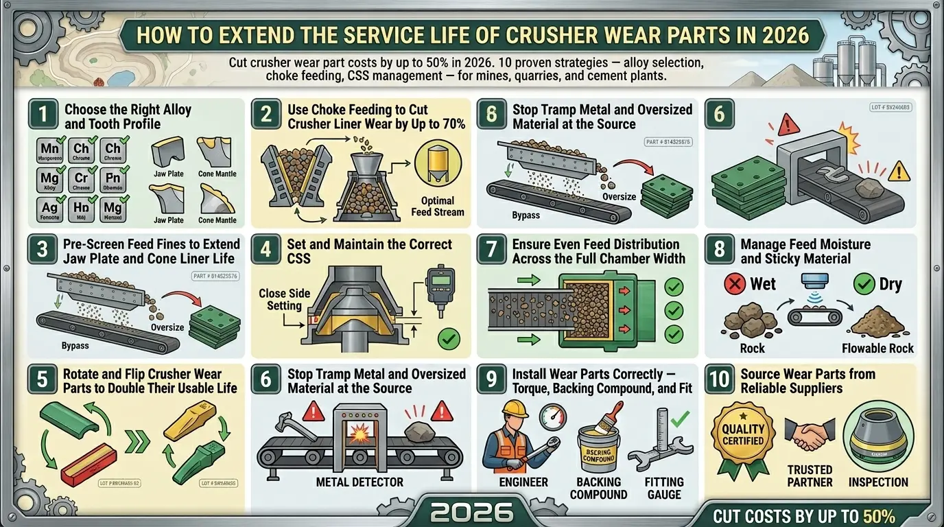 Extend the Service Life of Crusher Wear Parts in 2026