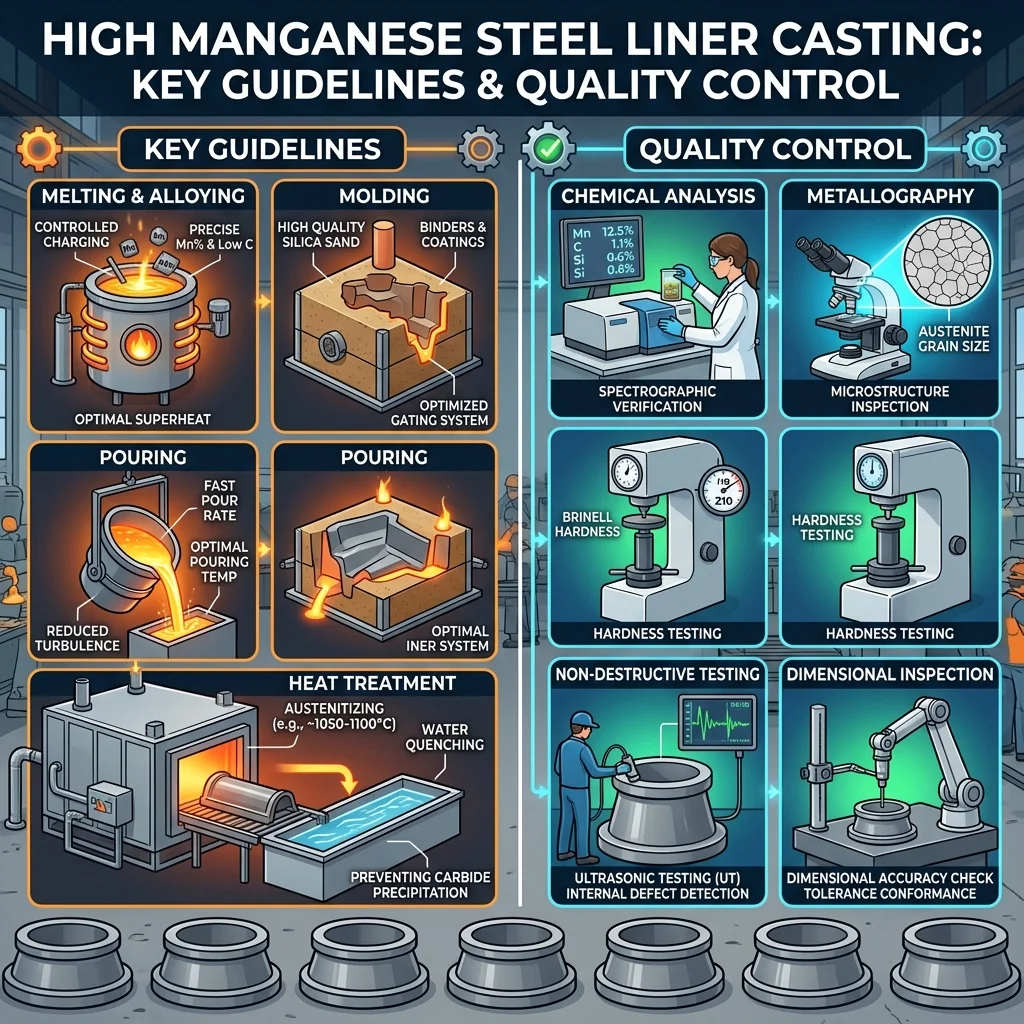High Manganese Steel Liner Casting Key Guidelines & Quality Control