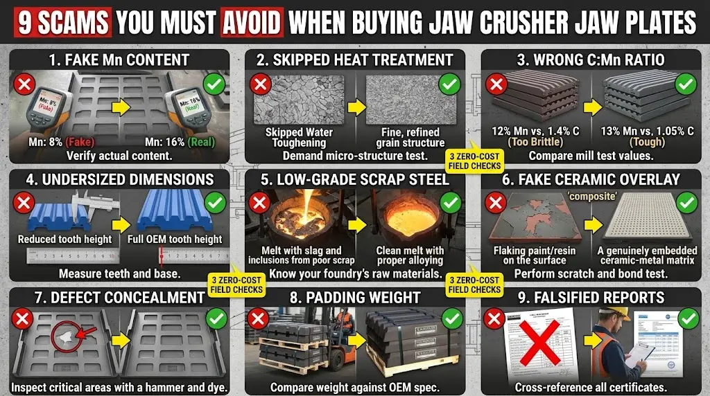 foundry scams for crusher jaw plates